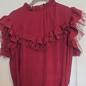 Red Ruffled Dress - LG